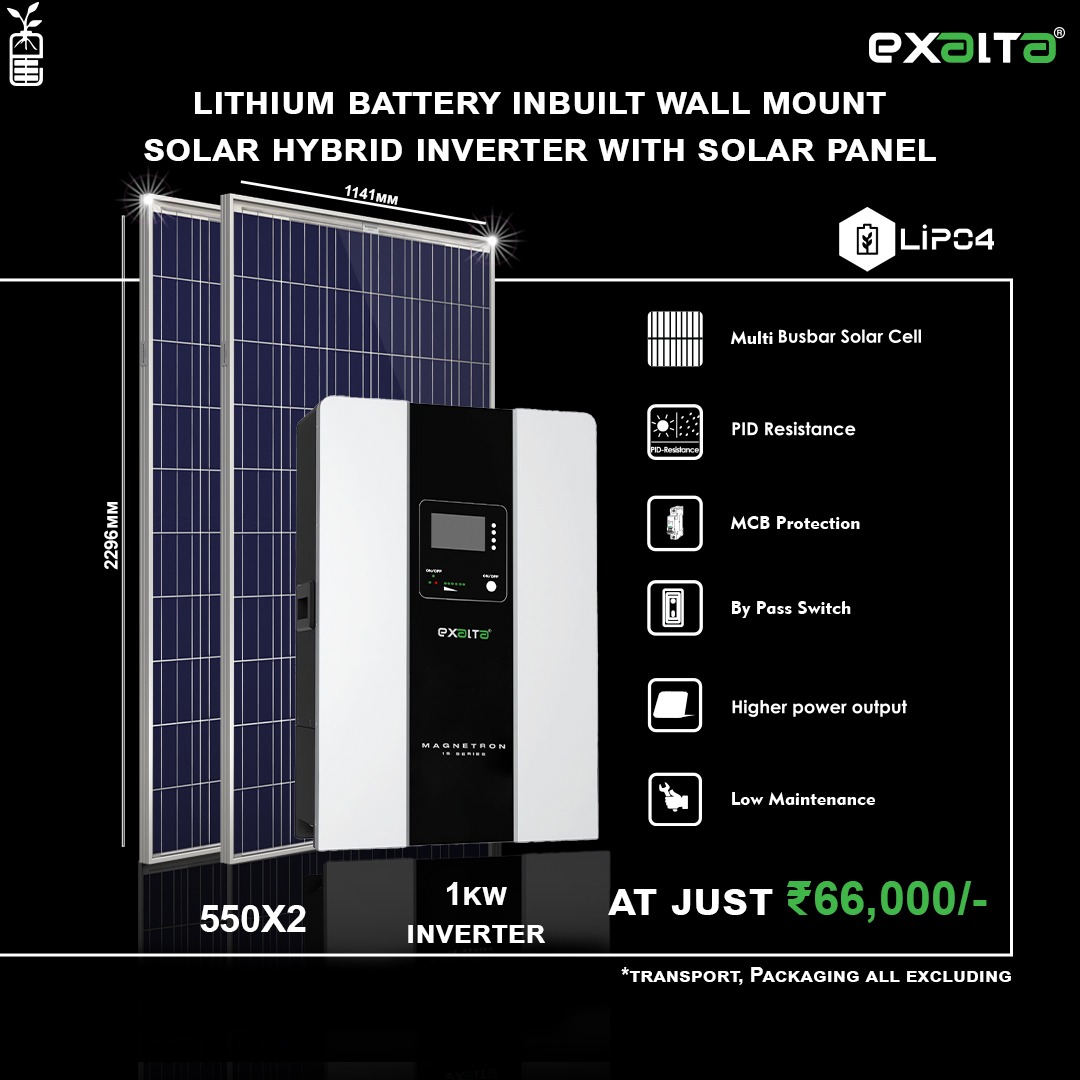 1 kw lithium inverter with panel